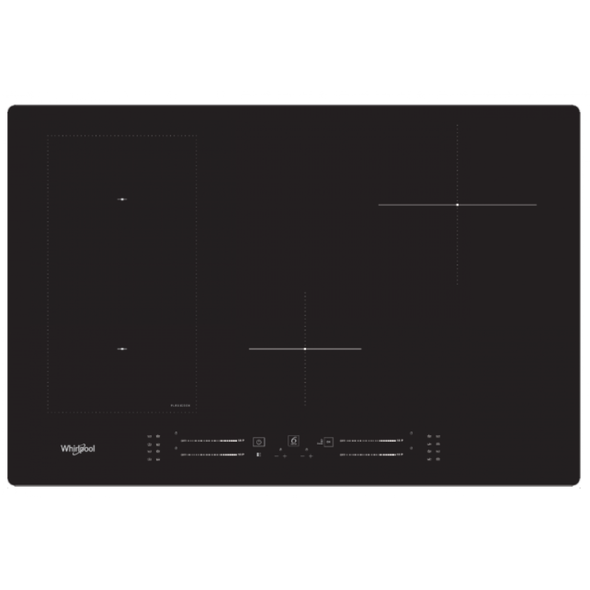 WHIRLPOOL 惠而浦 WLS3777NEP 77cm 嵌入式4頭電磁爐 Schott陶瓷玻璃